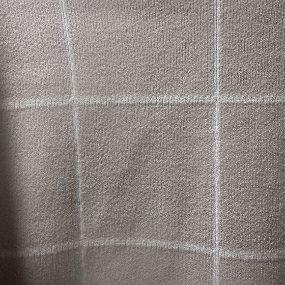 Striped Sweater Dress Womens Medium Tan Preppy Stretch Warm Cozy Academia Office - Picture 4 of 5